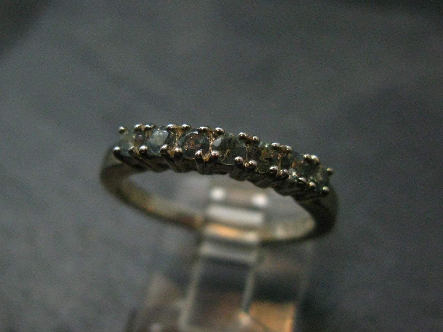 Genuine Alexandrite Gem Silver Ring From Russia - Size 7.5 - 2.92 Grams