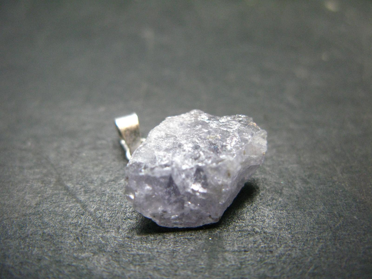Rare Lilac Herderite Crystal Silver Pendant from Brazil - 0.7" - 1.32 Grams