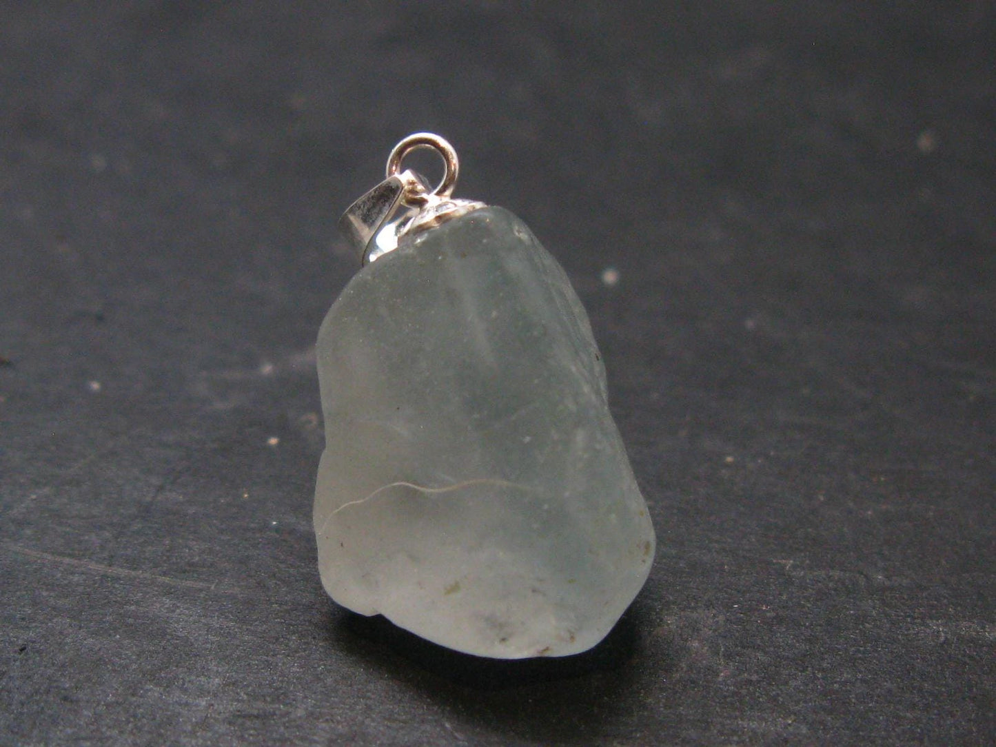 Natural Unheated Raw Gemmy Rich Blue Topaz Pendant from Brazil - 0.9" - 4.0 Grams