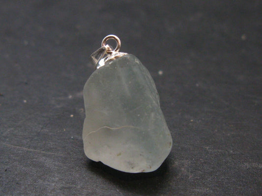 Natural Unheated Raw Gemmy Rich Blue Topaz Pendant from Brazil - 0.9" - 4.0 Grams