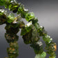 Lightweight Tumbled Green Tourmaline Facetted Beads Necklace from Brazil - 19" - 18.05 Grams