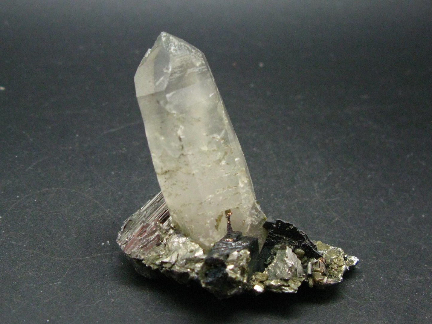 Perfect Arsenopyrite Wolframite on Quartz Cluster from Portugal - 2.7"