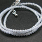 Lightweight Gem Sparkly Faceted Blue-Grey Angelite (anhydrite) Tiny 2mm Round Beads Necklace from Peru