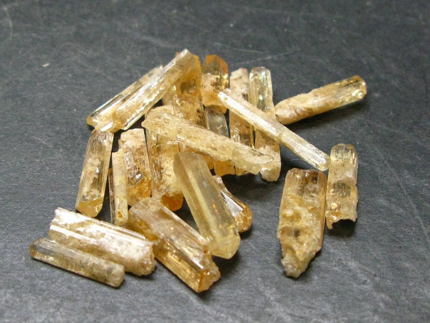 Lot of 25 Imperial Topaz Crystals From Brazil - 78.70 Carats
