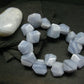 Blue Lace Agate Genuine Bracelet ~ 7.5 Inches ~ 20mm Facet Beads