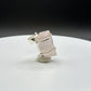 Raw Pink Stone Charm | Natural Crystal Silver Drop