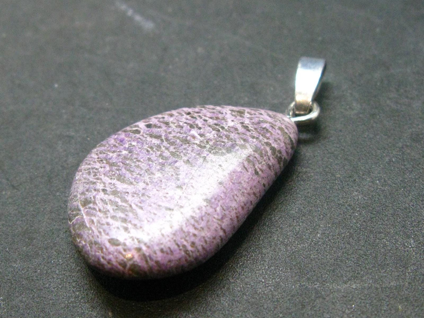 Rare Silver Stichtite Pendant from Australia - 1.8"
