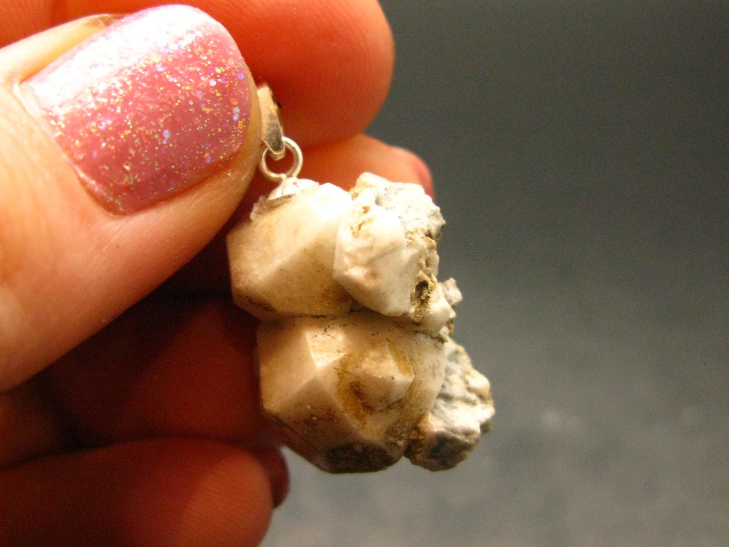 Large Perfect Analcime Silver Pendant from Canada - 1.0" - 4.33 Grams