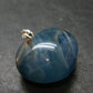 Lemurian Aquatine Blue Calcite Silver Heart Pendant from Argentina - 1.2" - 15.0 Grams