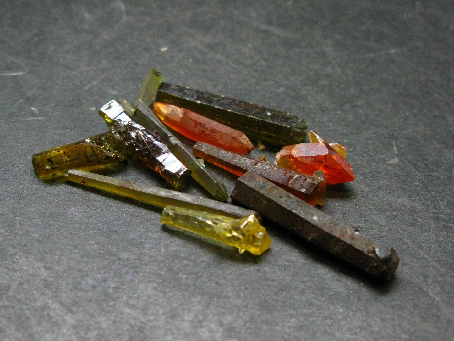 Rare Lot of 10 Zincite Crystals from Poland - 62.10 Carats