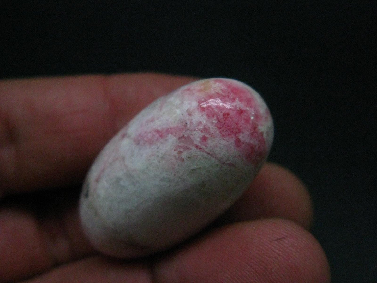 Rare Pink Tugtupite Tumbled Shiva From Greenland - 19.5 Grams - 1.5"