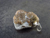 Fairy Cross!! Natural Staurolite Sharp Brown Twin Crystals Silver Pendant From Russia - 1.2" - 6.6 Grams