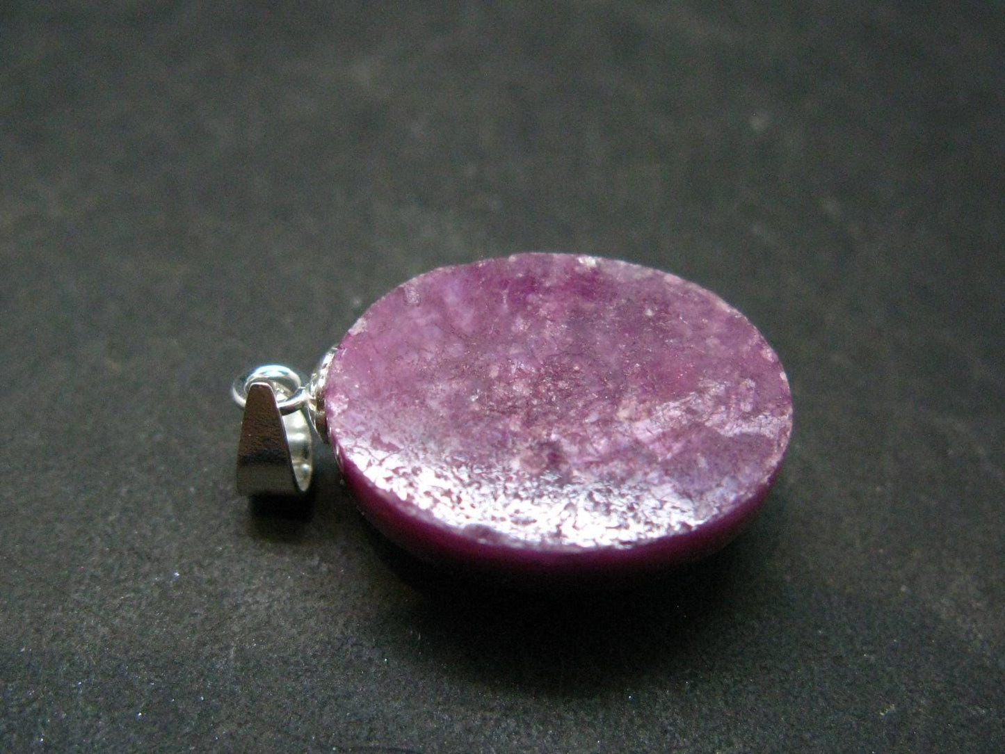 Star Ruby Sterling Silver Pendant - 0.9" - 3.75 Grams