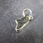 Natural Gem Moldavite Tektite SS Pendant from Czech Republic - 1.24 Grams - 0.8"