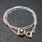 Green Chrome Diopside 925 Silver Pendant With Chain from Russia - 17" - 1.77 Grams