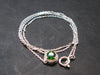 Green Chrome Diopside 925 Silver Pendant With Chain from Russia - 17" - 1.77 Grams
