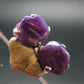 Lilac Stone!!! Stunning Silky Charoite Stud Earrings From Russia - 0.5" - 1.0 Grams