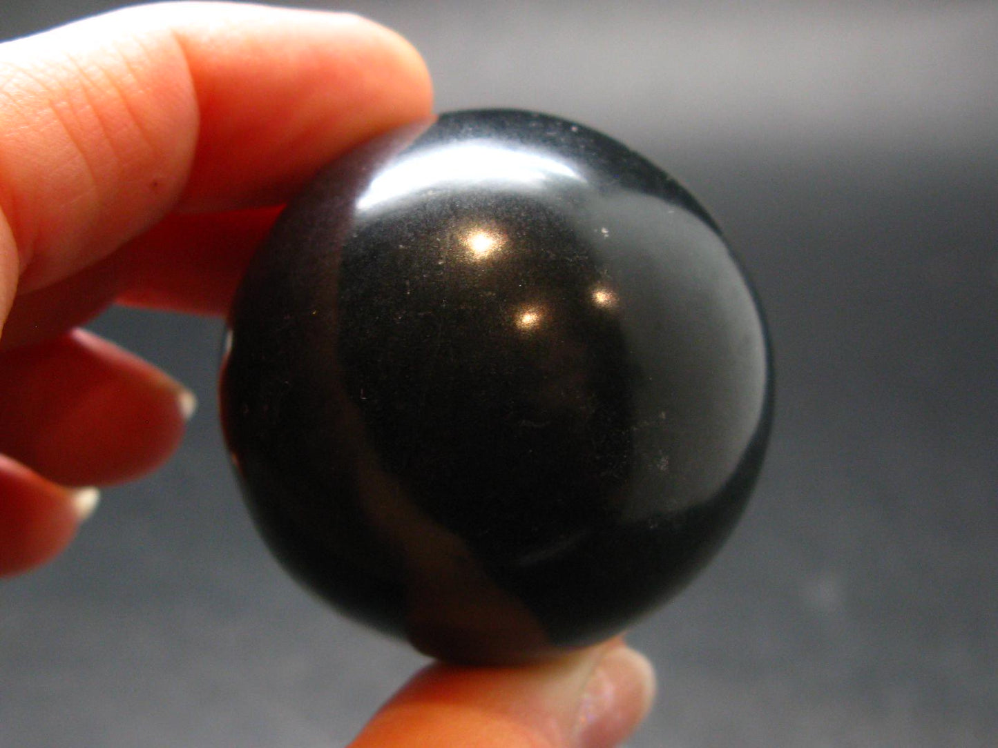 Black Jade Sphere Ball From Greenland - 1.6" - 92.41 Grams