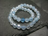 Aquamarine Genuine Bracelet ~ 7 Inches ~ 4mm Facetted Beads