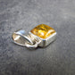 Imperial Topaz Crystal Silver Pendant from Brazil - 0.7" - 1.78 Grams
