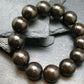 Meteorite Chondrite Genuine Bracelet ~ 7 Inches ~ 16mm Round Beads