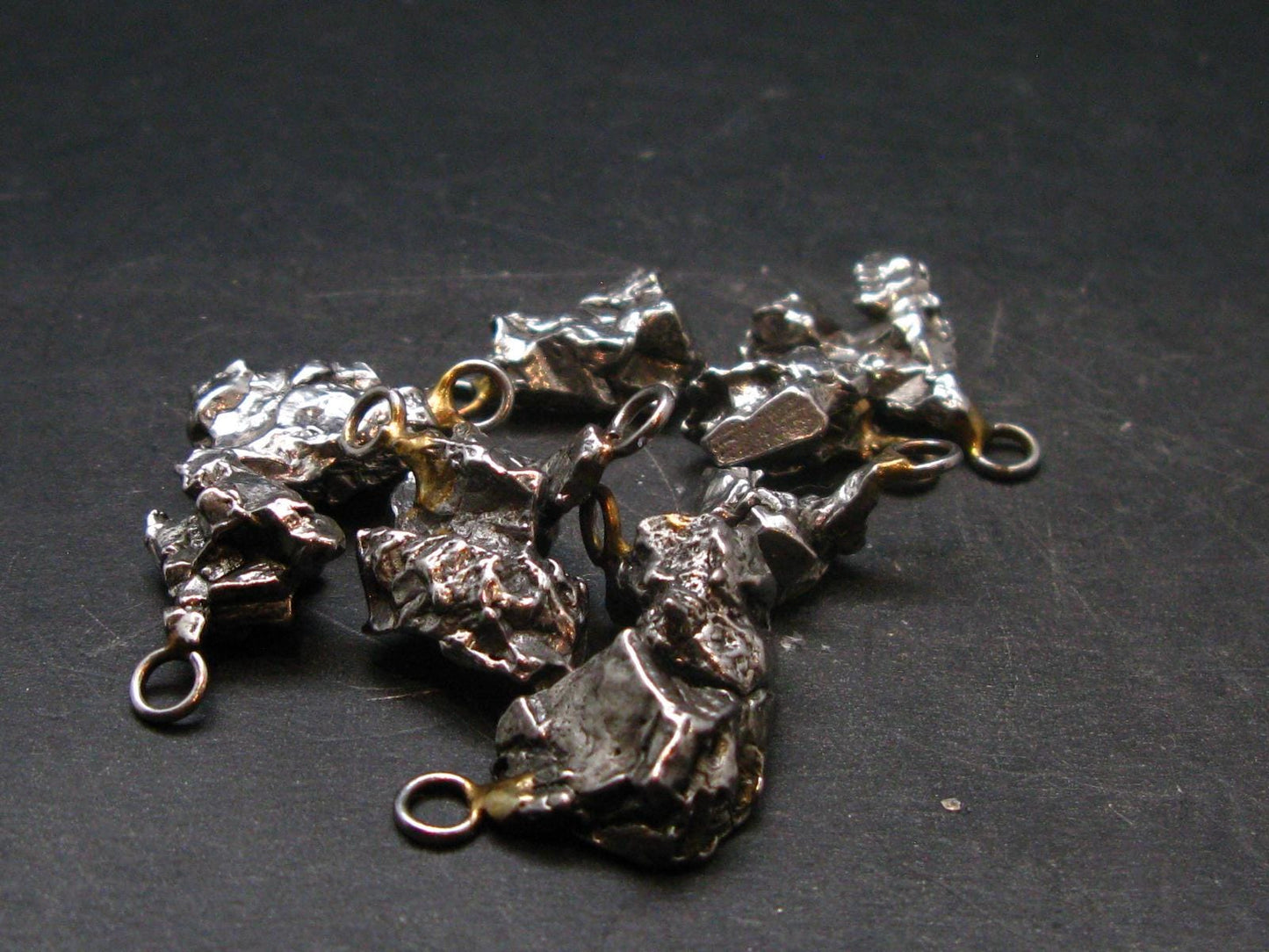 Lot Of 10 Campo Del Cielo Meteorite Pendants from Argentina - 36.35 Grams