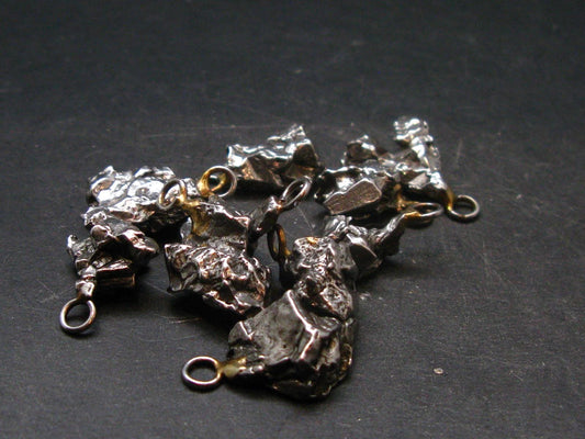 Lot Of 10 Campo Del Cielo Meteorite Pendants from Argentina - 36.35 Grams