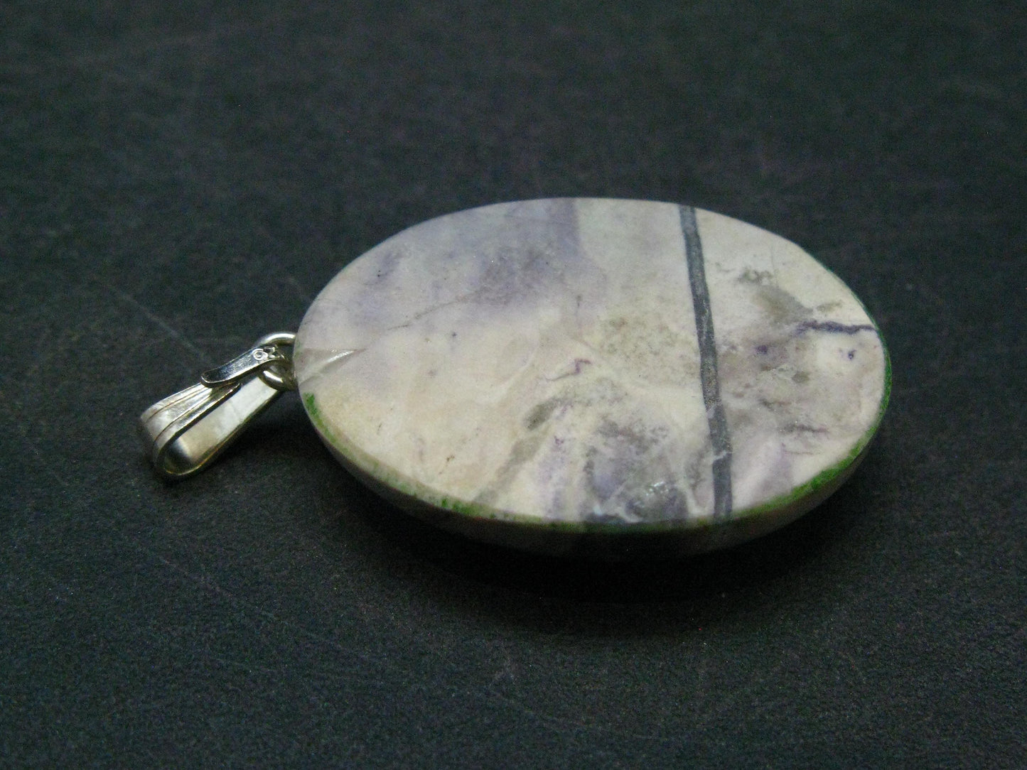 Tiffany Stone Opal Silver Pendant from USA - 1.3"