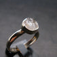 Gray Herderite Silver Ring from Africa - Size 7 - 1.88 Grams