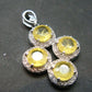 Nice Natural Faceted Yellow Sapphire 925 Sterling Silver Pendant - 1.1" - 3.10 Grams