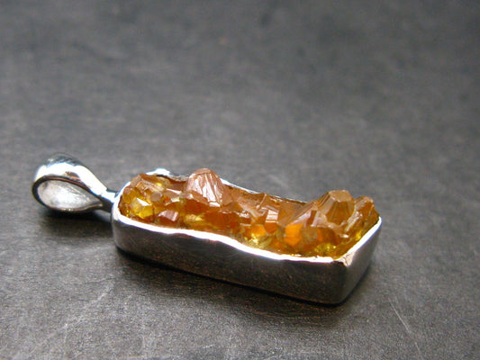 Zincite Zinkite Crystal 925 Silver Pendant From Poland - 0.9" - 2.20 Grams