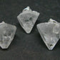 Lot of 3 Clear Apophylite Apophyllite Crystal Pendants From India
