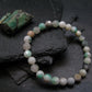 Emerald Genuine Bracelet ~ 7 Inches ~ 7mm Round Facetted Beads