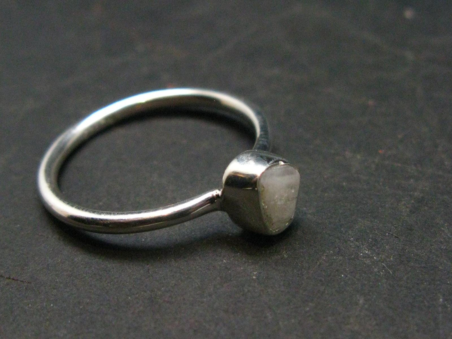 Natrolite Silver Ring From Tanzania - 1.79 Grams - Size 7