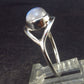 Natural Oval Shaped Glow From Inside Moonstone 925 Silver Ring - Size 8 - 2.6 Grams