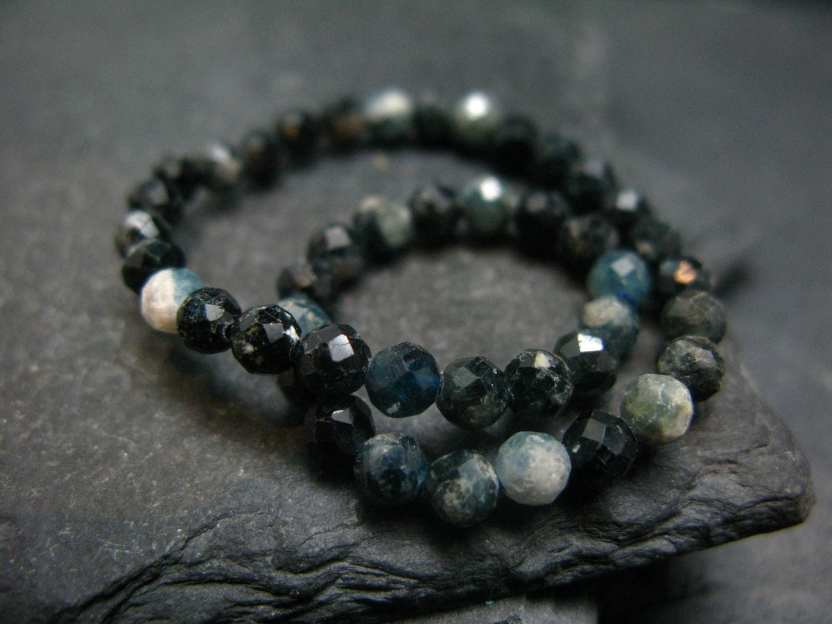 Rare Grandidierite Genuine Bracelet ~ 7 Inches ~ 4mm Facetted Beads