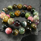 Watermelon Bicolor Tourmaline Genuine Bracelet ~ 7 Inches ~ 6mm Round Beads