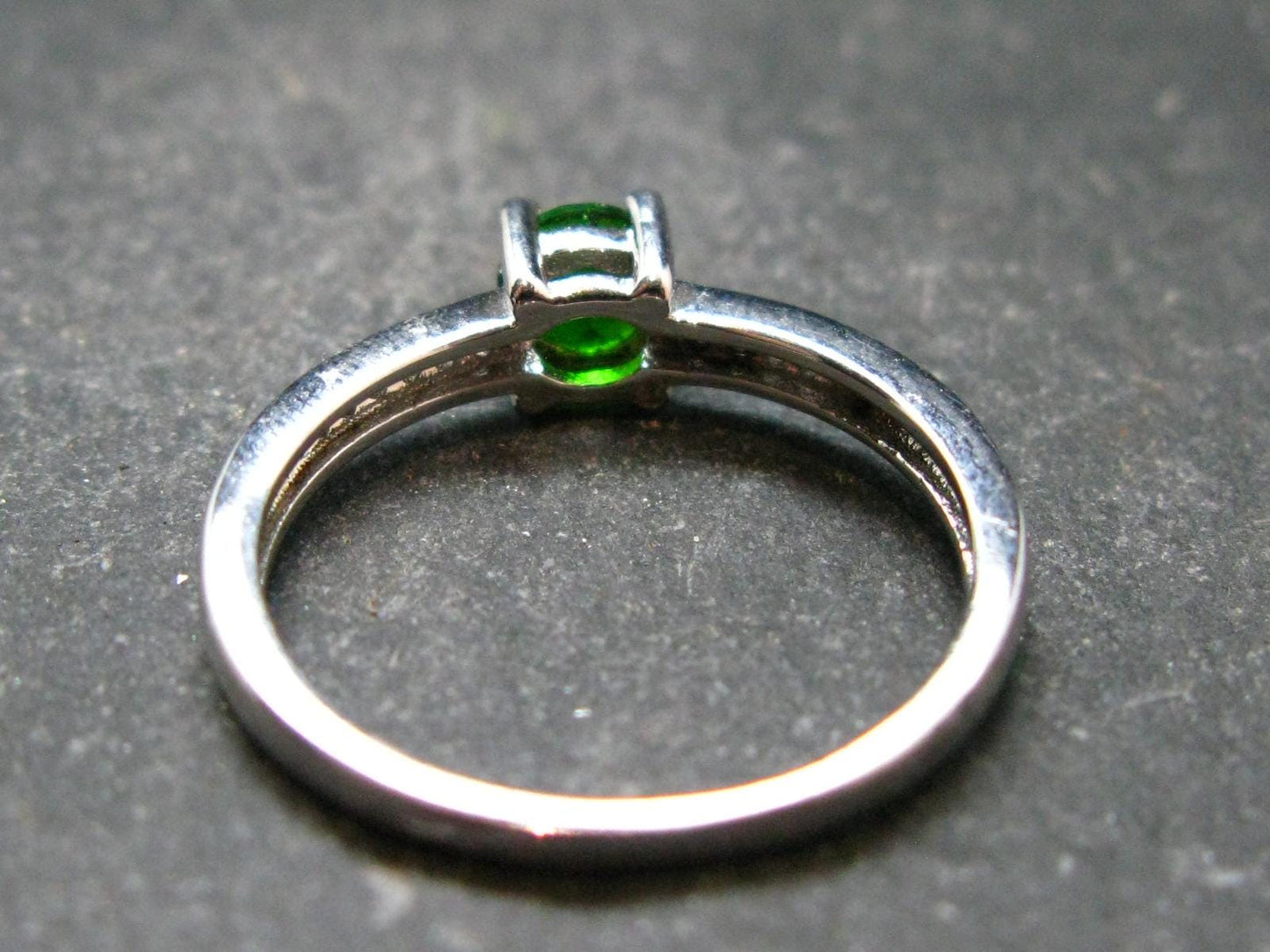 Modern Style Design!! Natural Faceted Intense Forest Green Chrome Diopside 925 Sterling Silver Ring - 1.92 Grams - Size 7.25