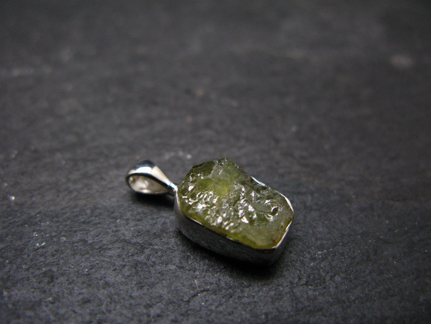 Chrysoberyl Crystal Silver Pendant From Brazil - 1.25 Grams