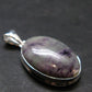 Raw Violet Kämmererite Kammererite Chrome Clinochlore Silver Plated Pendant from Turkey - 1.5" - 7.90 Grams