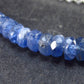 Lightweight Sparkly Faceted Sapphire and White Topaz Gemstone Tiny Beads Necklace - 19" - 8.1 Grams