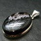 Tumbled Hypersthene Silver Plated Pendant From Canada - 1.6" - 11.0 Grams