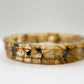 Rutilated Quartz Tile Bracelet – Natural Golden Inclusion Stretch Jewelry
