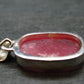 Rare Rhodochrosite Sterling Silver Pendant From Argentina - 1.2" - 5.80 Grams