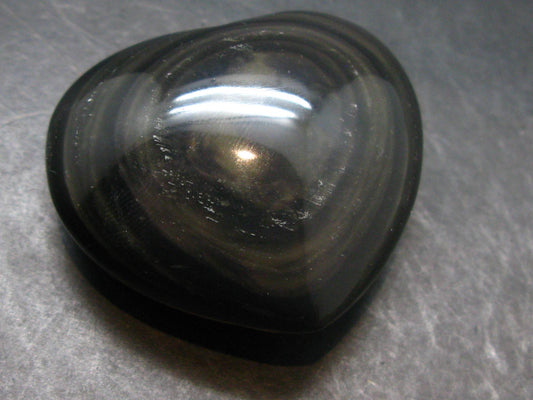 Black Obsidian Heart From Mexico - 1.8"