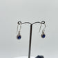 Sterling Silver Sapphire Halo Dangle Earrings | September Birthstone