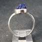 Deep Blue Evening Sky above Desert!! Saturated Royal Blue Rough Azurite Sterling Silver Ring - Size 9