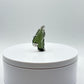 Raw Moldavite Sterling Silver Pendant – Floral Accent - 6.72 Grams