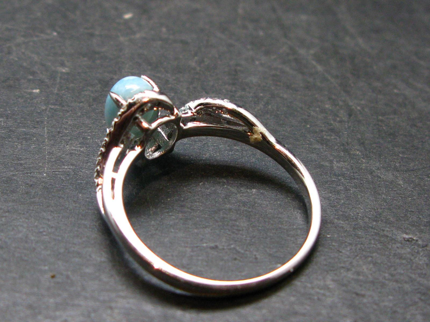 Larimar AAA Quality Sterling Silver Ring - Size 9.25 - 2.70 Grams