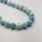 Larimar Beaded Necklace Blue Gemstone Jewelry Ocean Stone Necklace Gift